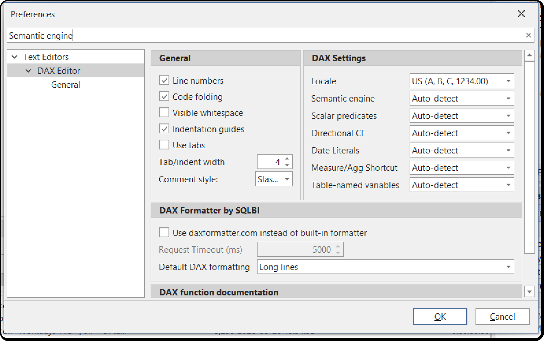Dax Editor General