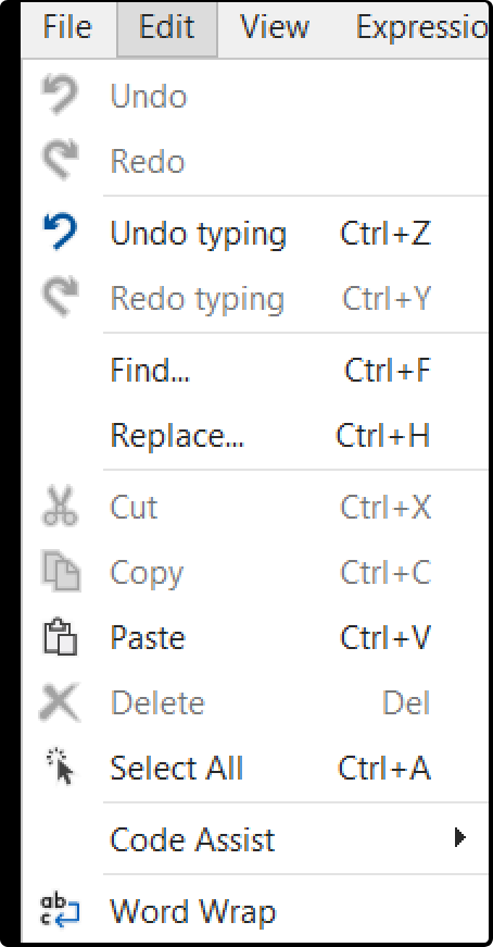 Edit Menu