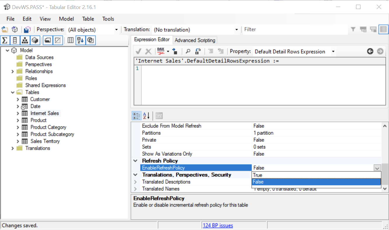 Enable Refresh Policy