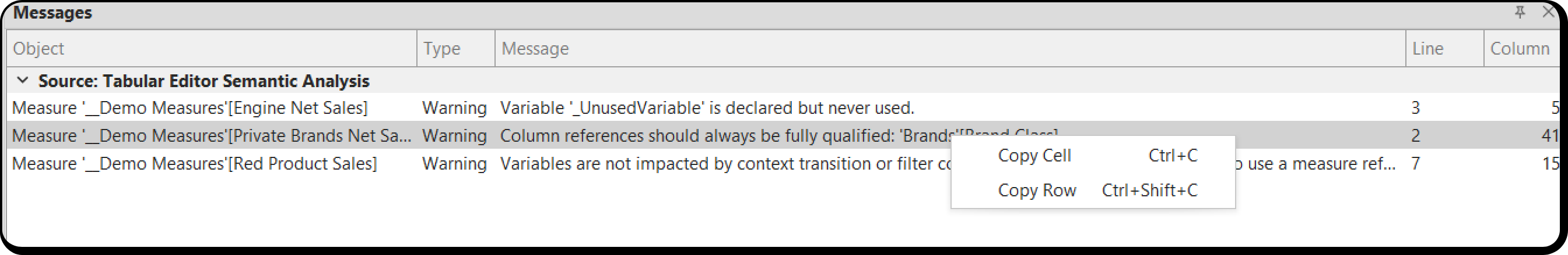 Message View Copy